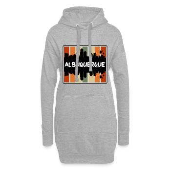 Albuquerque New Mexico Usa Skyline Silhouette Trav - Hoodie-Kleid - Grau meliert - Vorne