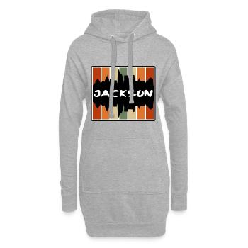 Jackson Mississippi États-Unis Skyline Silhouette Voyage - Sweat-shirt à capuche long Femme - gris chiné - Devant