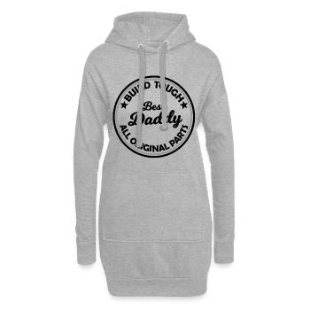 Der beste Daddy - Hoodie-Kleid - Grau meliert - Vorne