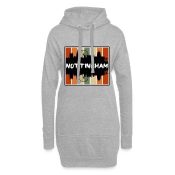 Nottingham England Skyline Silhouette Travel Souve - Hoodie-Kleid - Grau meliert - Vorne