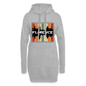 Florenz Italien Skyline Silhouette Reise Souvenir - Hoodie-Kleid - Grau meliert - Vorne