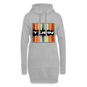 Turin Italien Skyline Silhouette Reise Souvenir - Hoodie-Kleid - Grau meliert - Vorne