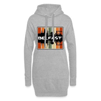 Belfast Nordirland Skyline Silhouette Reisen - Hoodie-Kleid - Grau meliert - Vorne