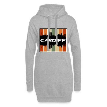 Cardiff Wales Skyline Silhouette Reisesouvenir - Hoodie-Kleid - Grau meliert - Vorne