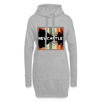 Newcastle England Skyline Silhouette Reise Souven - Hoodie-Kleid - Grau meliert - Vorne