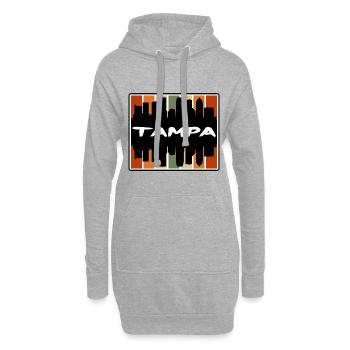 Tampa Floride États-Unis Skyline Silhouette Voyage Souven - Sweat-shirt à capuche long Femme - gris chiné - Devant