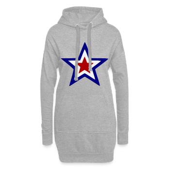 Stern von Frankreich - Hoodie-Kleid - Grau meliert - Vorne