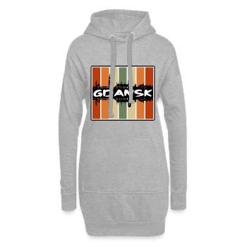 Danzig Polen Skyline Silhouette Reise Souvenir - Hoodie-Kleid - Grau meliert - Vorne