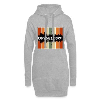 Düsseldorf Allemagne Skyline Silhouette Travel Souve - Sweat-shirt à capuche long Femme - gris chiné - Devant
