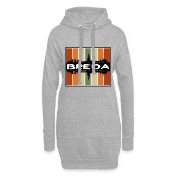 Breda Niederlande Skyline Silhouette Travel Souven - Hoodie-Kleid - Grau meliert - Vorne