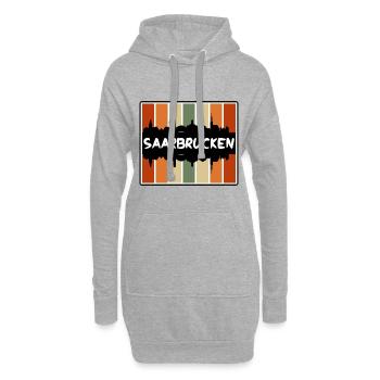 Sarrebruck Allemagne Skyline Silhouette Travel Souv - Sweat-shirt à capuche long Femme - gris chiné - Devant