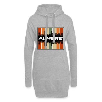 Almere Pays-Bas Skyline Silhouette Souve de voyage - Sweat-shirt à capuche long Femme - gris chiné - Devant