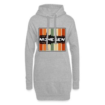Nimègue Pays-Bas Skyline Silhouette Travel Sou - Sweat-shirt à capuche long Femme - gris chiné - Devant