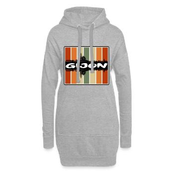 Gijon Spanien Skyline Silhouette Reise Souvenir - Hoodie-Kleid - Grau meliert - Vorne