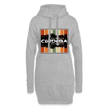 Cordoba Espagne Skyline Silhouette Souvenir de voyage - Sweat-shirt à capuche long Femme - gris chiné - Devant