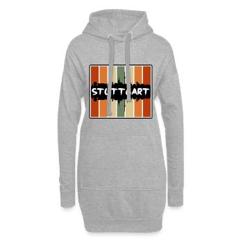 Stuttgart Allemagne Skyline Silhouette Travel Souven - Sweat-shirt à capuche long Femme - gris chiné - Devant