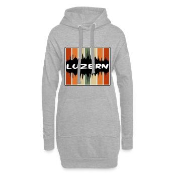 Luzern Suisse Skyline Silhouette Travel Souve - Sweat-shirt à capuche long Femme - gris chiné - Devant