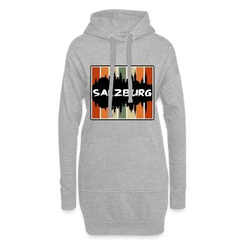 Salzburg Österreich Skyline Silhouette Reise Souveni - Hoodie-Kleid - Grau meliert - Vorne