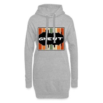 Gent Belgien Skyline Silhouette Reise Souvenir - Hoodie-Kleid - Grau meliert - Vorne