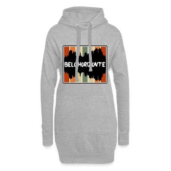 Belo Horizonte Brésil Skyline Silhouette Voyage So - Sweat-shirt à capuche long Femme - gris chiné - Devant