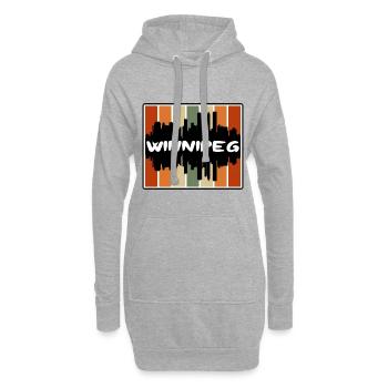 Winnipeg Kanada Skyline Silhouette Reise Souvenir - Hoodie-Kleid - Grau meliert - Vorne