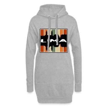 Lima Peru Skyline Silhouette Travel Souvenir - Hoodie Dress - heather grey - Front