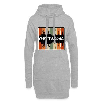Chittagong Bangladesch Skyline Silhouette Reisen So - Hoodie-Kleid - Grau meliert - Vorne