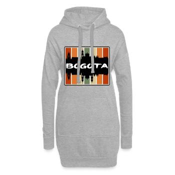 Bogota Colombie Skyline Silhouette Souvenir de voyage - Sweat-shirt à capuche long Femme - gris chiné - Devant