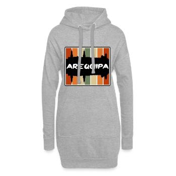 Arequipa Peru Skyline Silhouette Reise Souvenir - Hoodie-Kleid - Grau meliert - Vorne