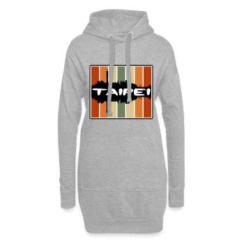 Taipeh Taiwan Skyline Silhouette Reise Souvenir - Hoodie-Kleid - Grau meliert - Vorne
