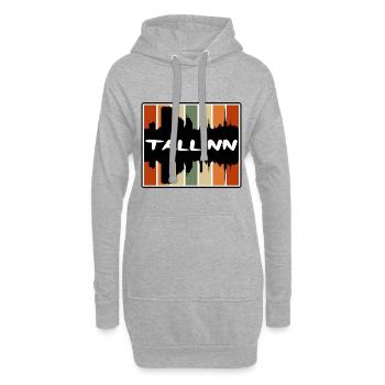 Tallinn Estland Skyline Silhouette Reise Souvenir - Hoodie-Kleid - Grau meliert - Vorne