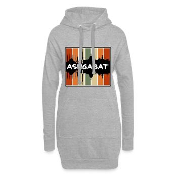 Aschgabat Turkmenistan Skyline Silhouette Reisen So - Hoodie-Kleid - Grau meliert - Vorne