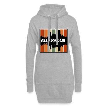 Guayaquil Equador Skyline Silhouette Travel Souven - Hoodie-Kleid - Grau meliert - Vorne