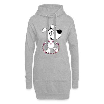HUND - SPRINGSEIL - TIER - TIERISCH - Hoodie-Kleid - Grau meliert - Vorne