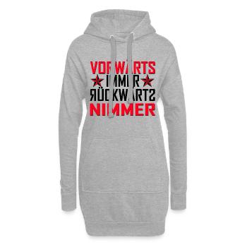 vorwärts immer - Hoodie-Kleid - Grau meliert - Vorne