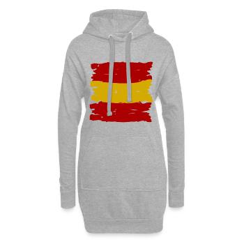 L’équipe espagnole - Sweat-shirt à capuche long Femme - gris chiné - Devant