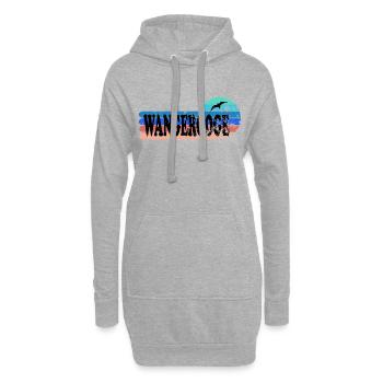 Insel Wangerooge Ostfriesland - Hoodie-Kleid - Grau meliert - Vorne