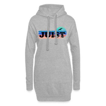 Insel Juist Ostfriesland - Hoodie-Kleid - Grau meliert - Vorne