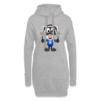FRETTCHEN - ZAUBERER - ZAUBERN - MAGIE - TIER - Hoodie-Kleid - Grau meliert - Vorne