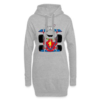 NILPFERD - RENNFAHRER - AUTO - MOTORSPORT - Hoodie-Kleid - Grau meliert - Vorne