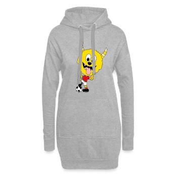 MONSTER - FUßBALL - SPORT - TIERISCH - Hoodie-Kleid - Grau meliert - Vorne