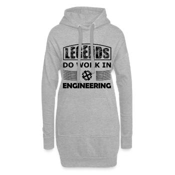 Les professionnels de l’ingénierie - Sweat-shirt à capuche long Femme - gris chiné - Devant