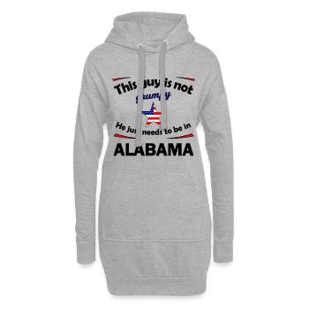 Zuhause in Alabama - Hoodie-Kleid - Grau meliert - Vorne