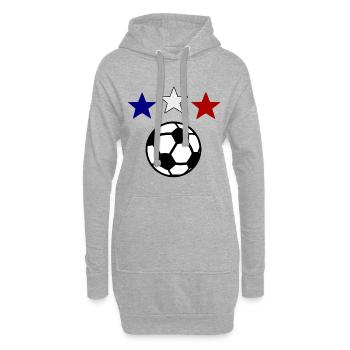 Der französische Fußball - Hoodie-Kleid - Grau meliert - Vorne