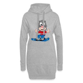 MAULWURF - SNOWBOARD - WINTERSPORT - TIER - Hoodie-Kleid - Grau meliert - Vorne