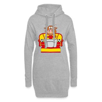 SPANIEN - SPAIN - ESPAÑA - FUßBALL - WM - STIER - Hoodie-Kleid - Grau meliert - Vorne