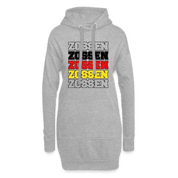 Zossen in schwarz rot gold - Hoodie-Kleid - Grau meliert - Vorne
