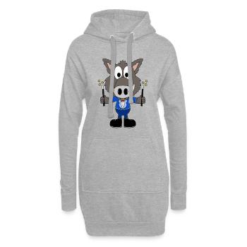 WILDSCHWEIN - ZAUBERER - TIER - KIND - BABY - Hoodie-Kleid - Grau meliert - Vorne