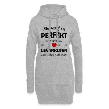 Daheim in Leverkusen - Hoodie-Kleid - Grau meliert - Vorne