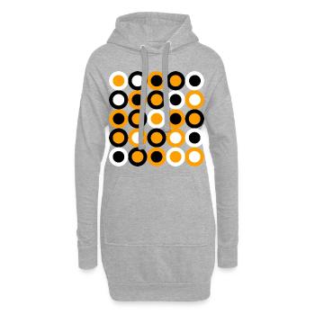 Motifs géométriques - Sweat-shirt à capuche long Femme - gris chiné - Devant
